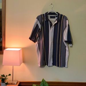 Vintage color blocked collared shirt